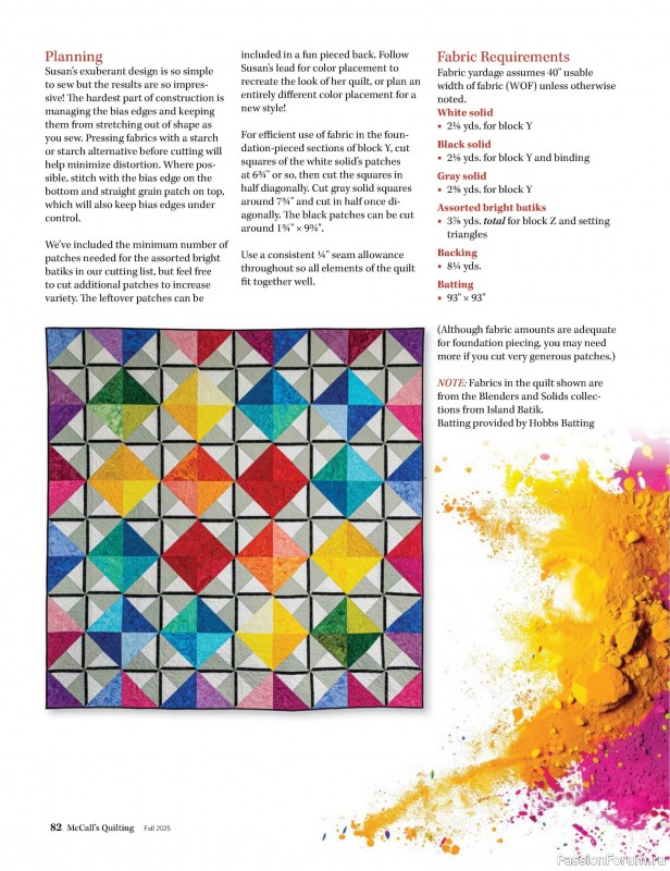 Коллекция проектов для рукодельниц в журнале «McCall's Quilting - Fall 2025»