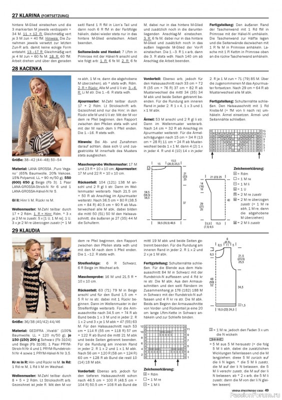 Вязаные модели в журнале «Verena Stricktrends №1 2024»