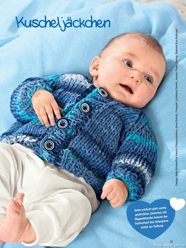 Вязаные модели для детей в журнале «Baby Strick №1 2025»