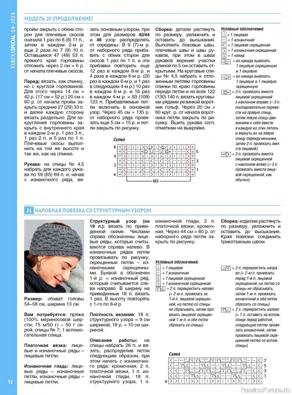 Вязаные модели в журнале «Модное вязание №4 2023»