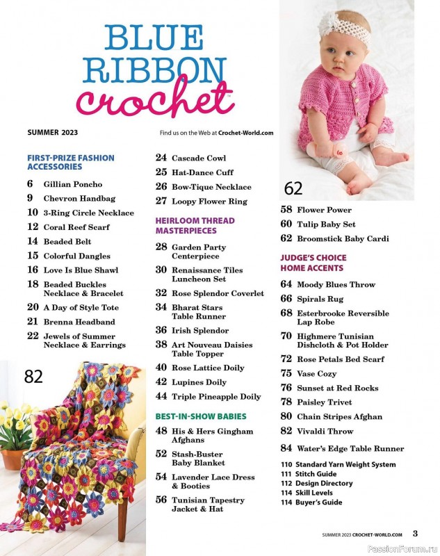 Вязаные проекты крючком в журнале «Crochet World Specials - Summer 2023»