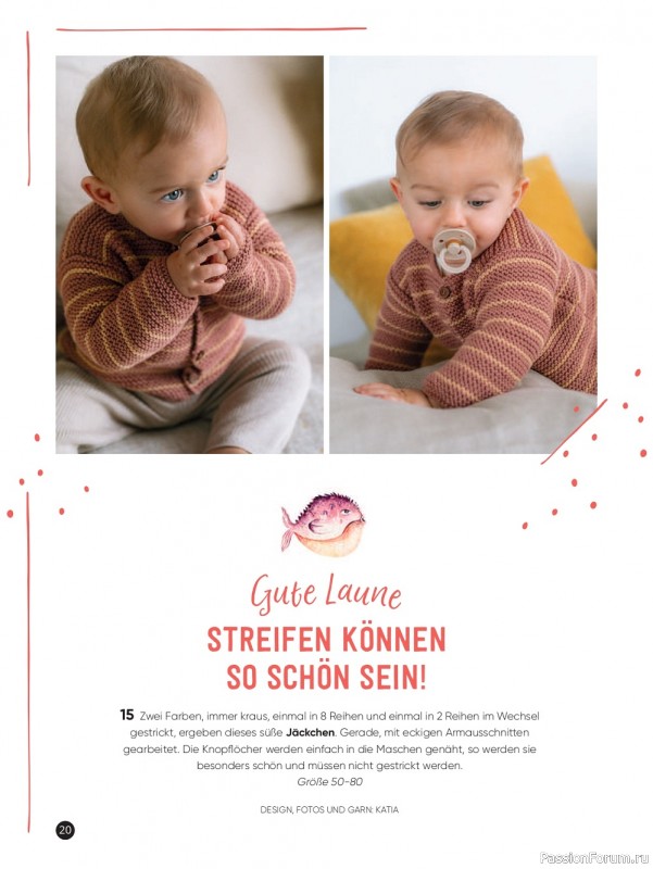 Вязаные модели для детей в журнале «Baby Maschenmode №56 2023»