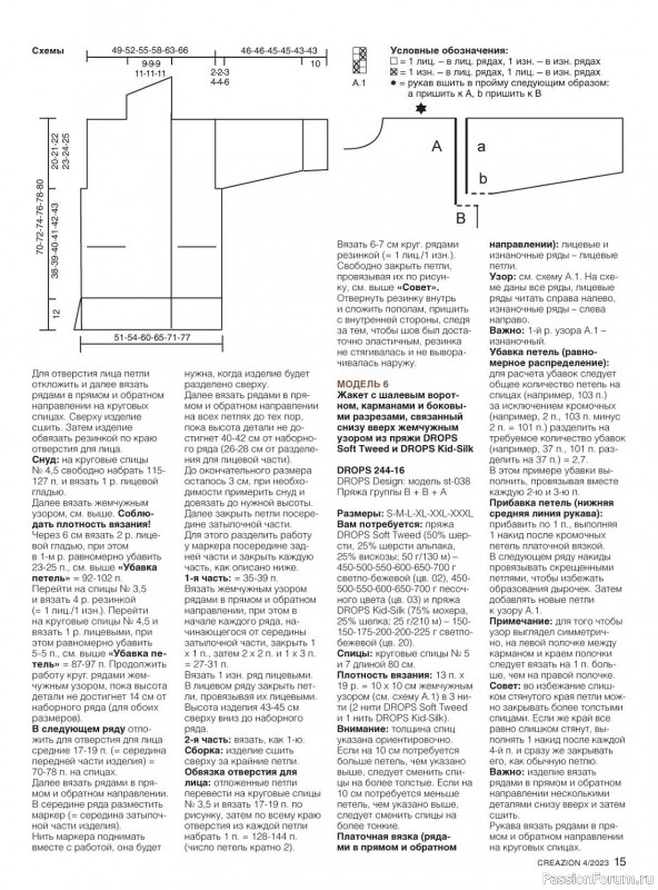 Вязаные модели в журнале «Creazion №4 2023»