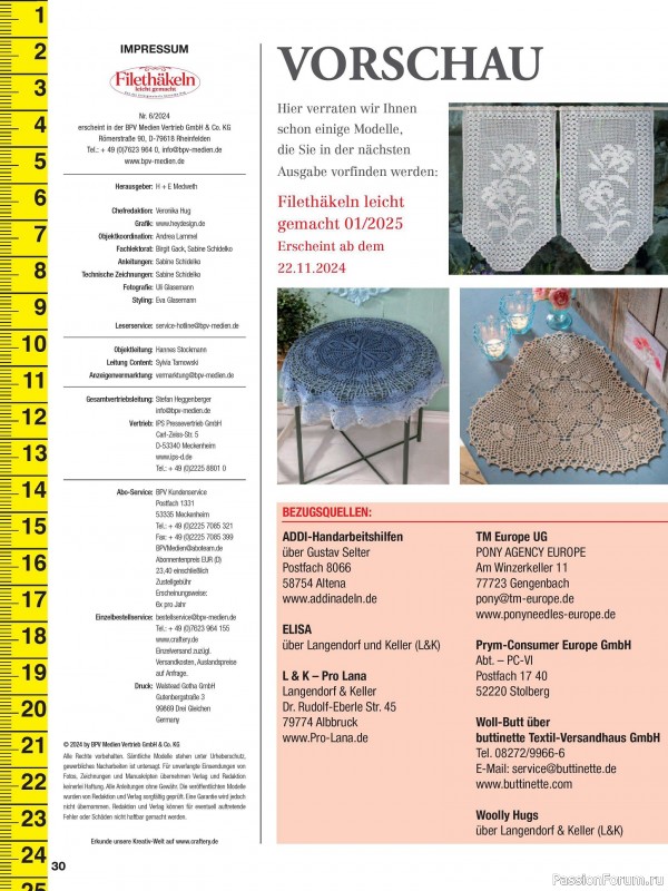 Вязаные проекты крючком в журнале «FiletHakeln leicht gemacht №6 2024»