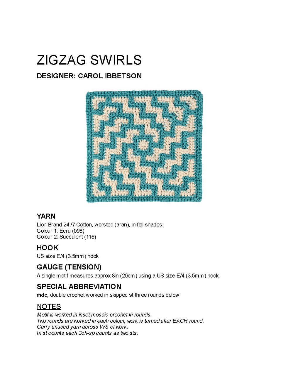 Коллекция проектов крючком в книге &laquo;100 Crochet Tiles&raquo;