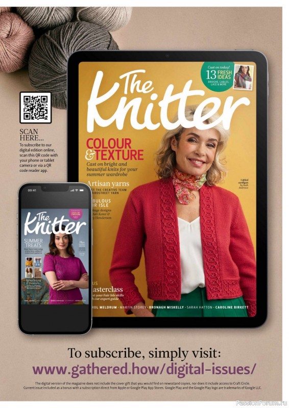 Вязаные проекты спицами в журнале «The Knitter №192 2023»