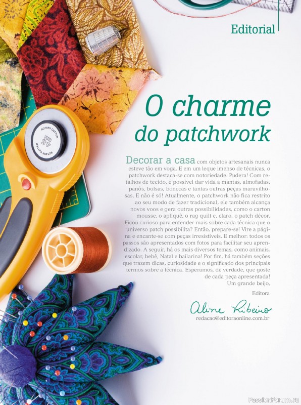 Коллекция проектов для рукодельниц в журнале «Arte em Patchwork - Fevereiro 2025»