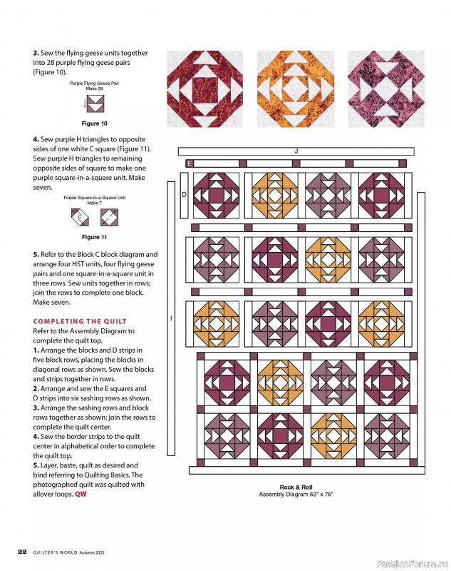 Коллекция проектов для рукодельниц в журнале «Quilter's World - Autumn 2025»