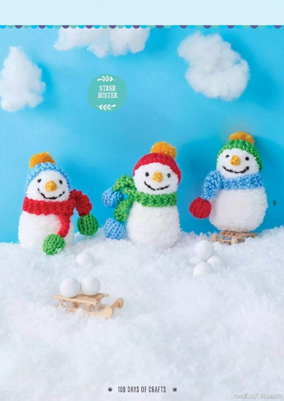 Вязаные проекты спицами в журнале «100 Days of Christmas Knits №26 2023»
