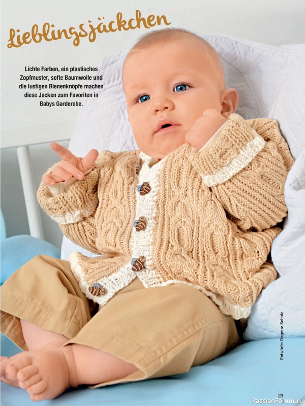 Вязаные модели для детей в журнале «Baby Strick - Februar 2024»