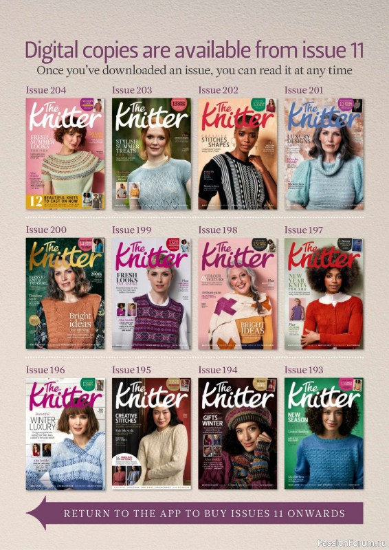 Вязаные проекты спицами в журнале «The Knitter №209 2024»