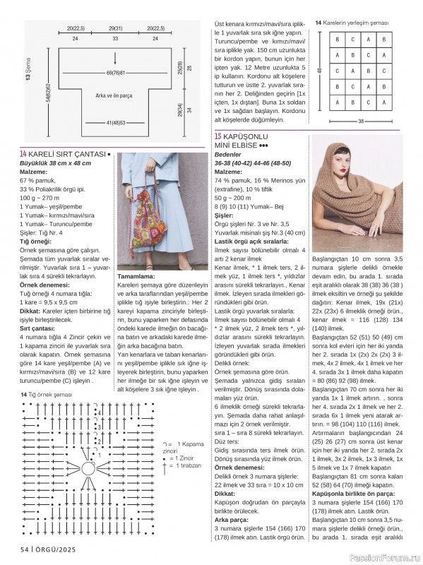 Вязаные модели в журнале «Burda Orgu №1 2025»