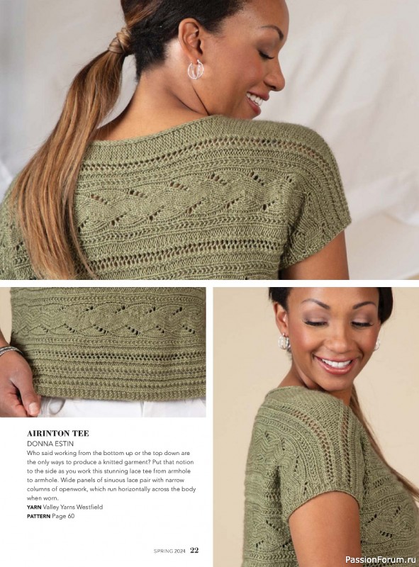 Вязаные модели в журнале «Interweave Knits - Spring 2024»