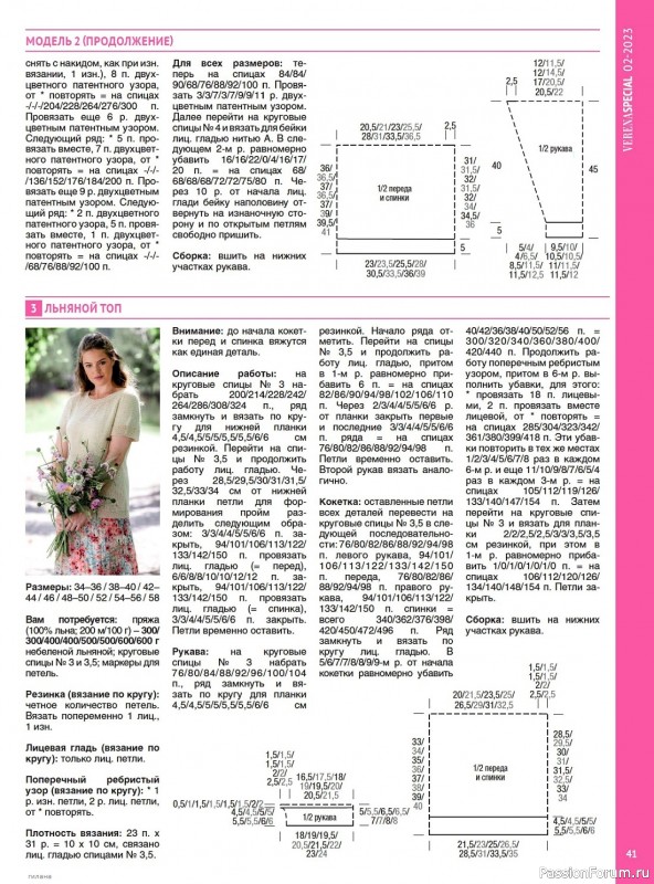 Вязаные модели в журнале «Модное вязание №2 2022»