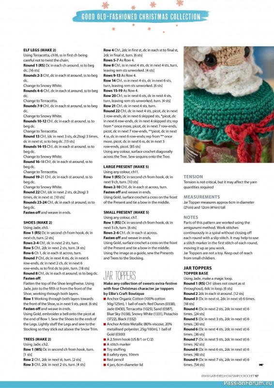 Вязаные проекты крючком в журнале «Your Crochet Christmas 2024»