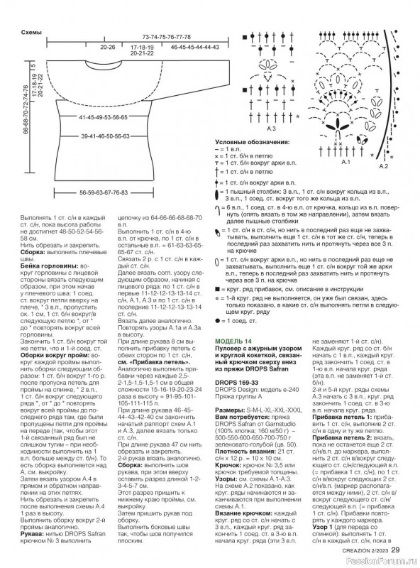 Вязаные модели спицами в журнале «Creazion №2 2023»