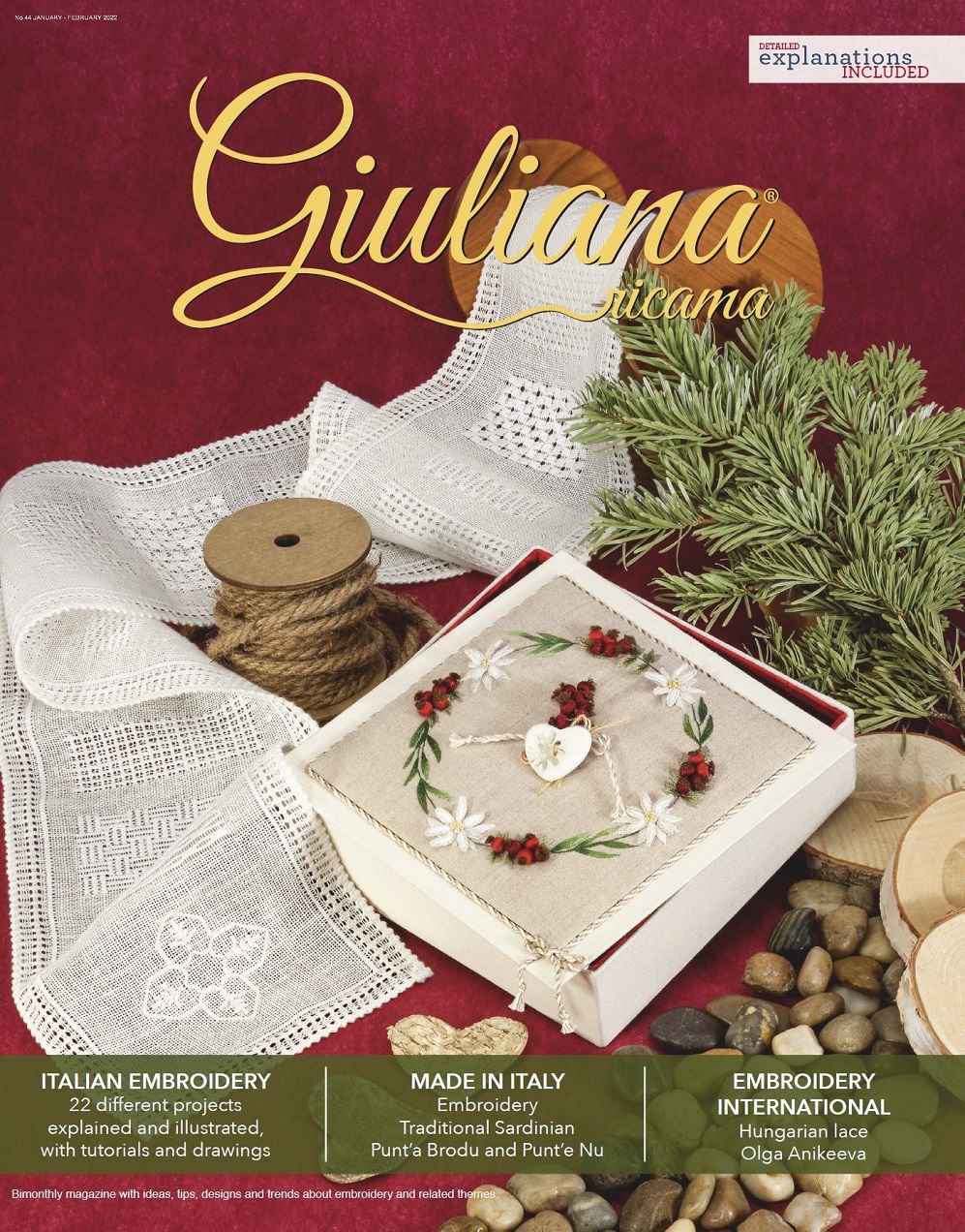 Различные техники вышивки в журнале "Giuliana Ricama №44 2022"