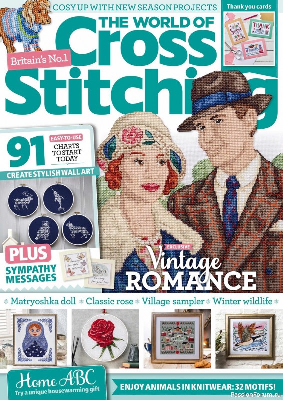 Для любителей вышивания крестом журнал &quot;The World of Cross Stitching&quot; №315 2021