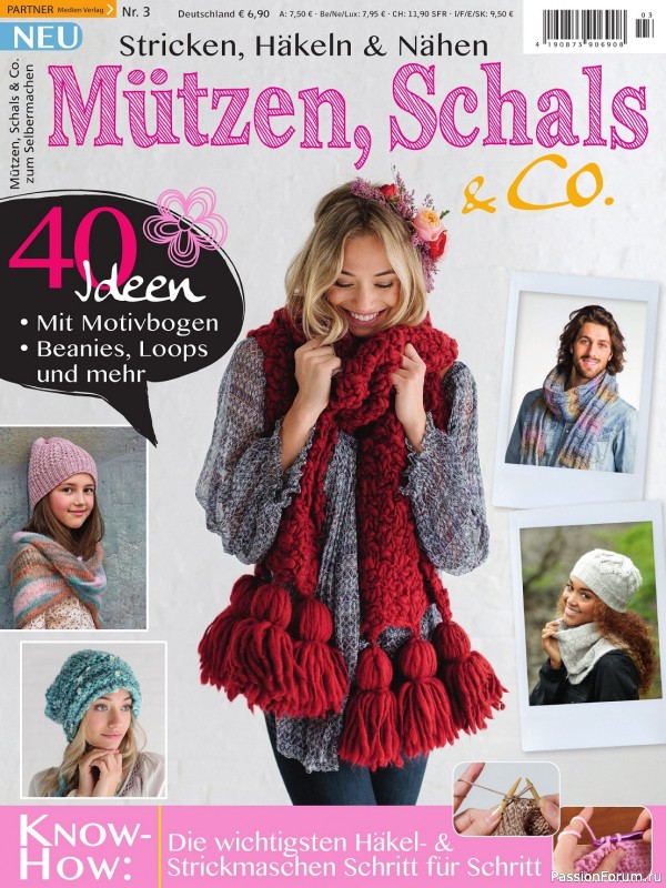 Вязаные проекты в журнале &laquo;Mutzen Schals &amp; Co №3 2017&raquo;