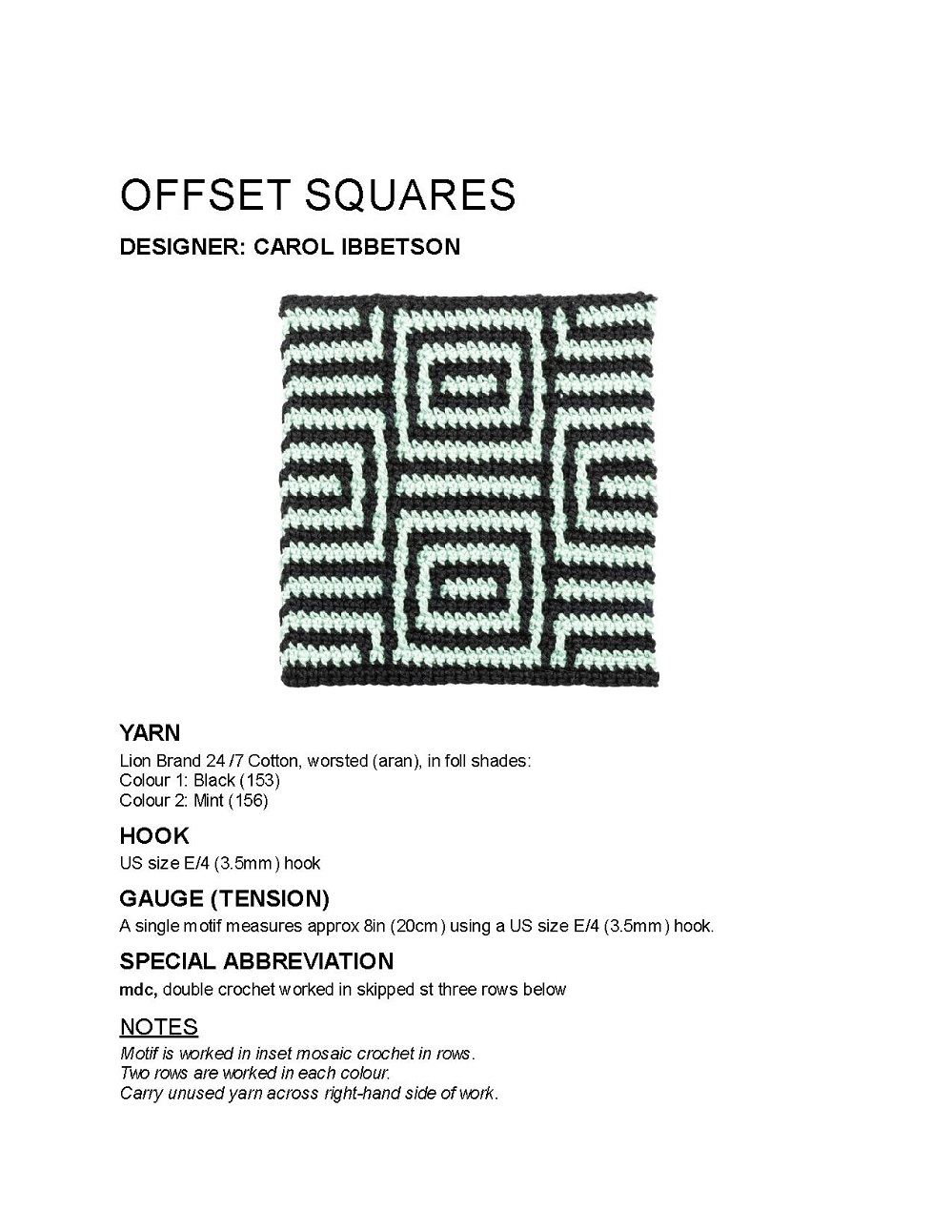 Коллекция проектов крючком в книге &laquo;100 Crochet Tiles&raquo;