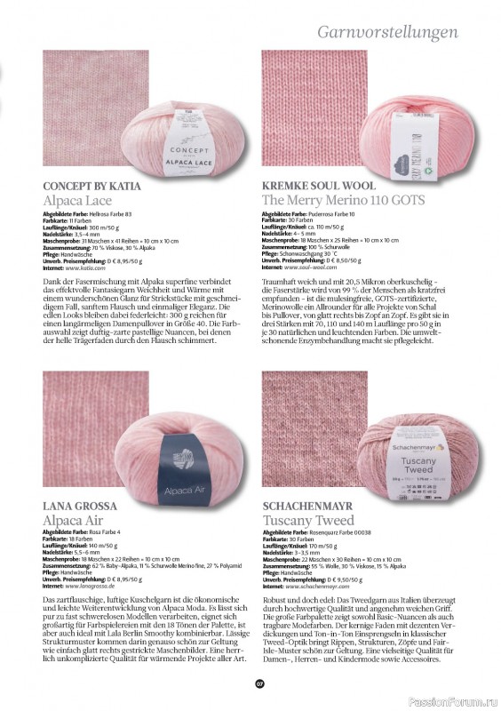 Вязаные модели в журнале «The Knitter №68 2024»