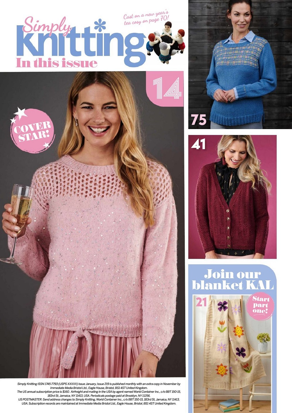 Журнал по вязанию спицами "Simply Knitting" №219 2021