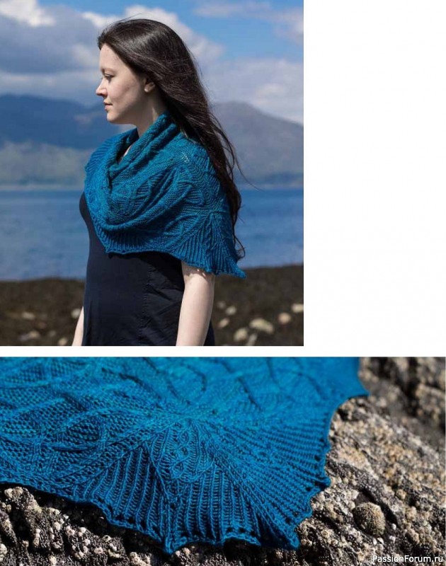 Коллекция узоров для шалей в книге «Celtic Cable Shawls»