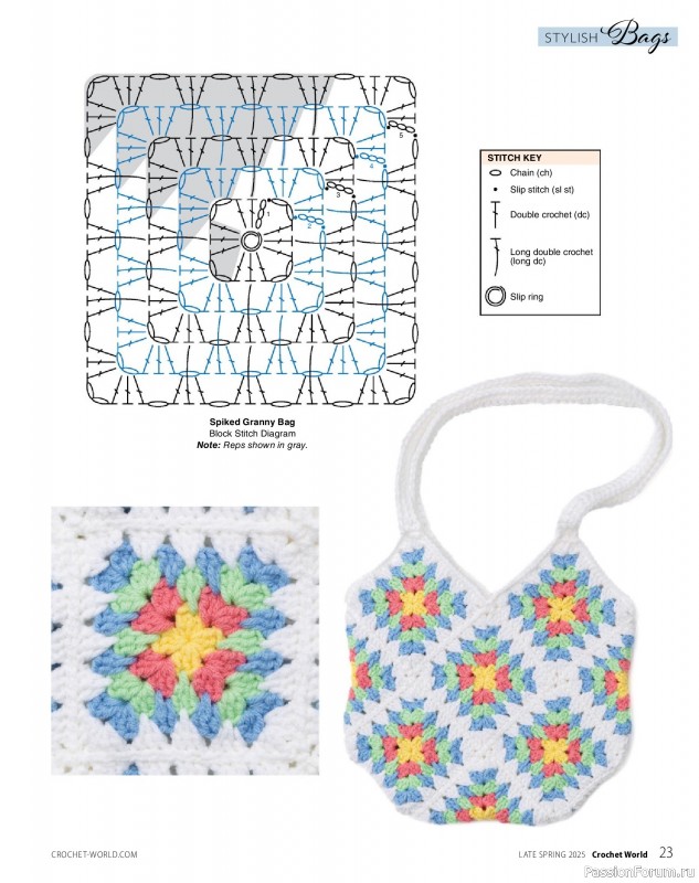 Вязаные проекты крючком в журнале «Crochet World - Late Spring 2025»