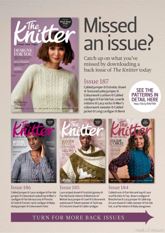 Вязаные проекты спицами в журнале «The Knitter №188 2023»