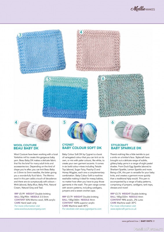 Вязаные проекты в журнале «Mollie Makes Special - Gorgeous Knits 2024»