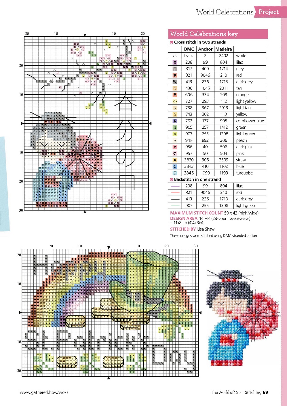 Идей для вышивания в журнале "The World of Cross Stitching №317 2022"