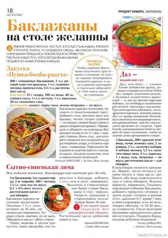 Коллекция кулинарных рецептов в журнале «Наша кухня №7 2024»