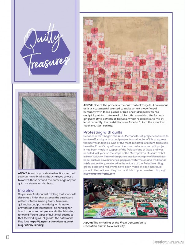 Коллекция проектов для рукодельниц в журнале «Quilters Companion №133 2025»