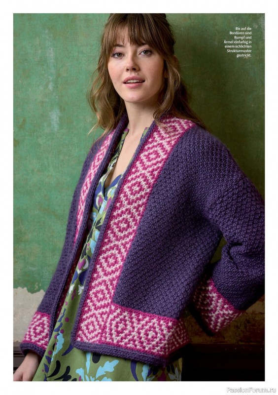 Вязаные модели спицами в журнале «The Knitter №63 2023 Germany»