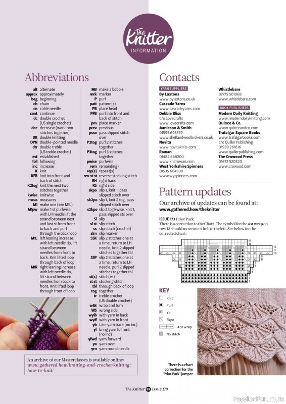 Вязаные модели в журнале «The Knitter №179 2022»