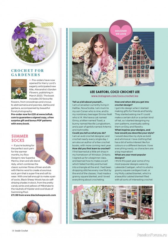 Вязаные проекты крючком в журнале «Inside Crochet №149 2022»