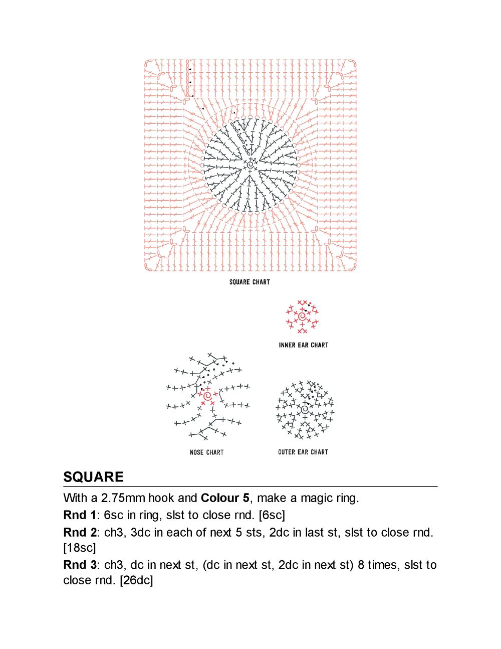 Коллекция "бабушкиных квадратов" в книге «3D Animal Granny Squares»