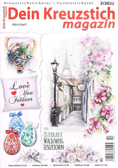 Коллекция вышивки в журнале &laquo;Dein Kreuzstich Magazin №2 2022&raquo;