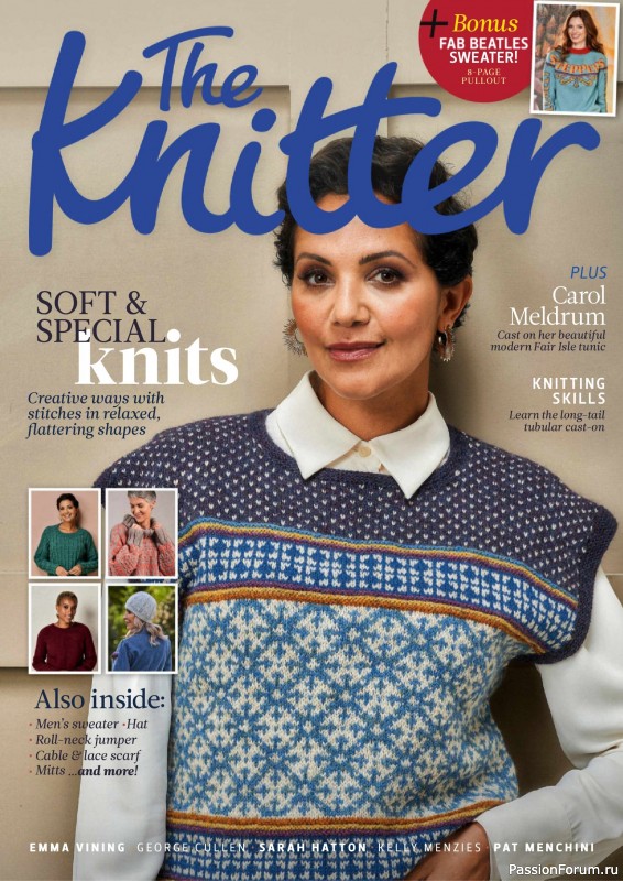 Вязаные проекты спицами в журнале &laquo;The Knitter №211 2025&raquo;
