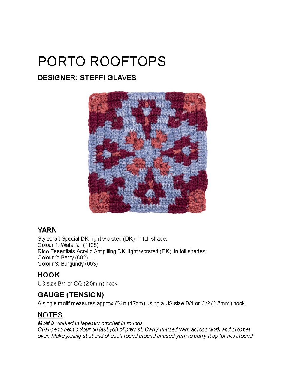 Коллекция проектов крючком в книге &laquo;100 Crochet Tiles&raquo;