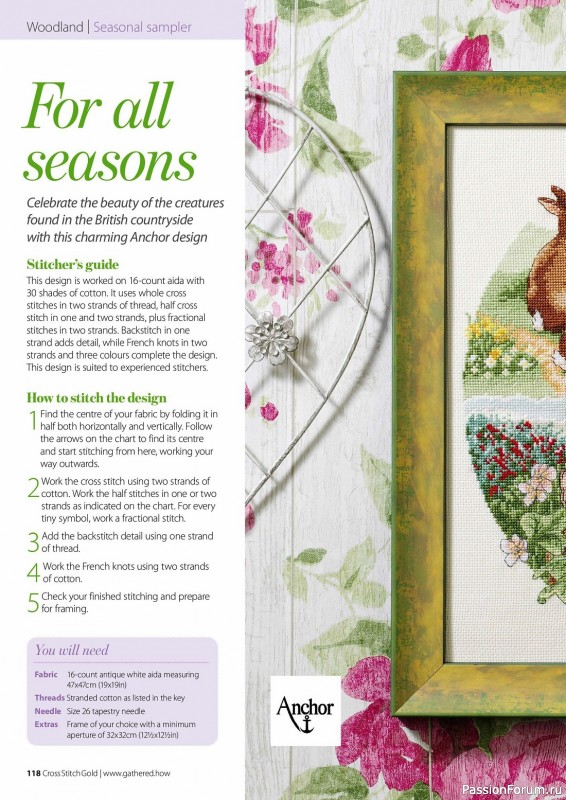 Коллекция вышивки в журнале «Cross Stitch Gold - Animal Collection 2023»