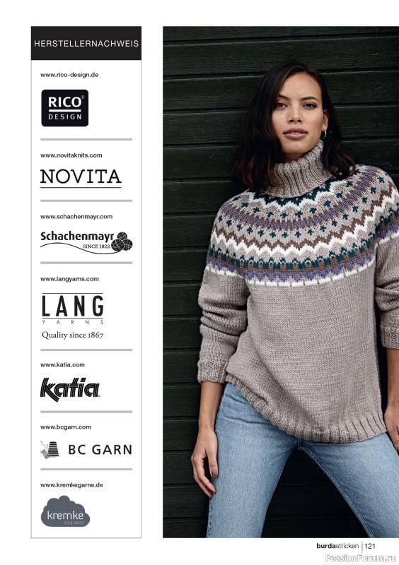 Вязаные модели в журнале «Burda Stricken №1 2020»
