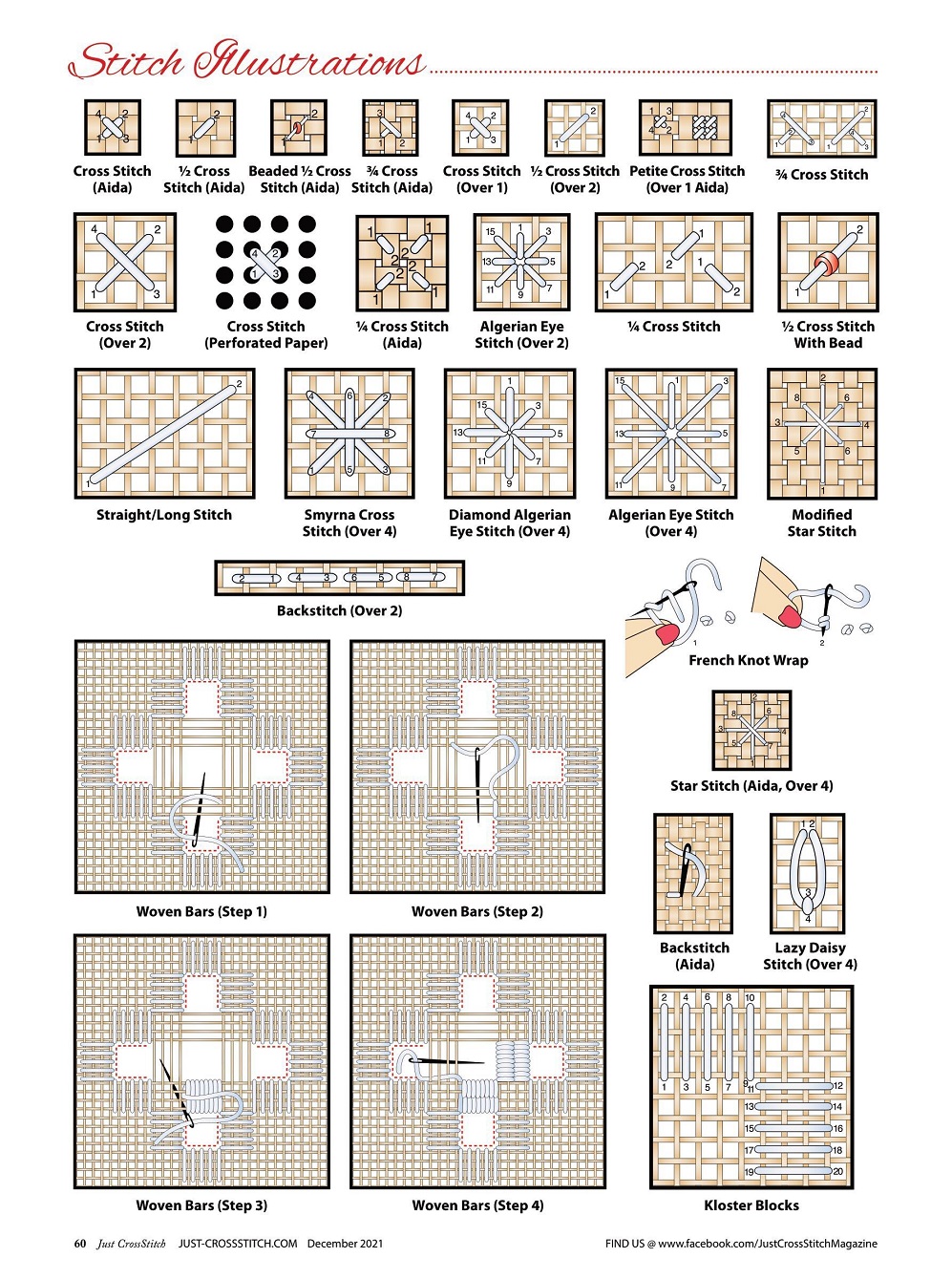 Журнал "Just CrossStitch - December" 2021