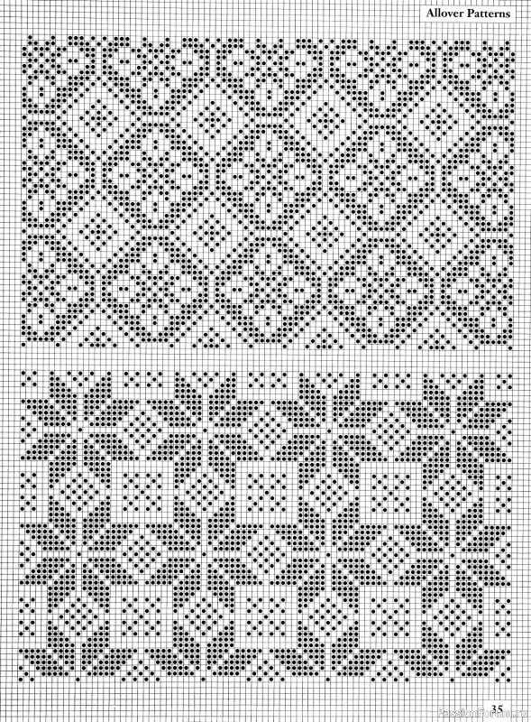 Коллекция узоров в книге «Charts for Colour Knitting»