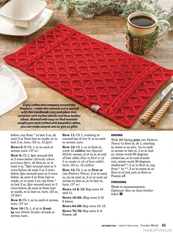 Вязаные проекты крючком в журнале «Crochet World - December 2022»