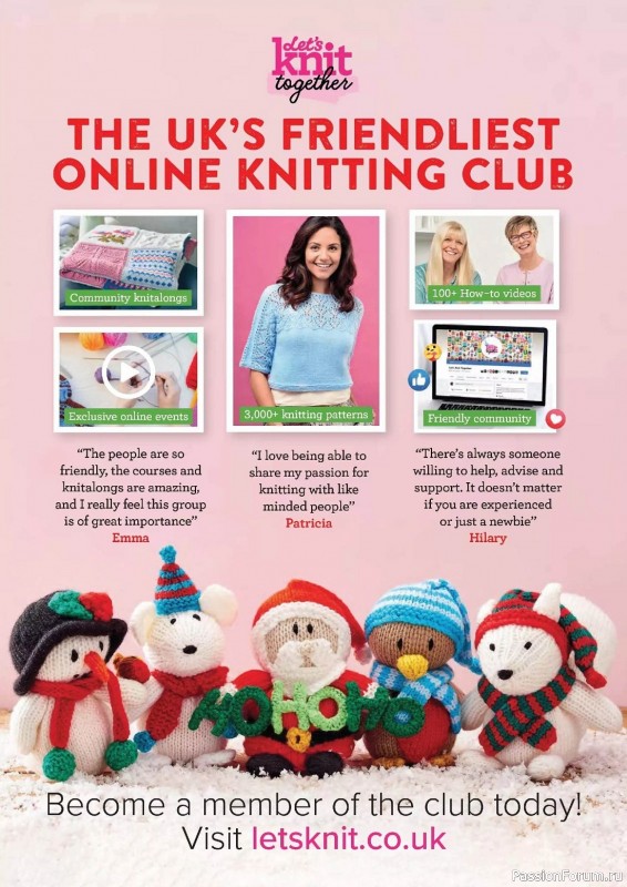 Вязаные проекты спицами в журнале «100 Days of Christmas Knits №26 2023»
