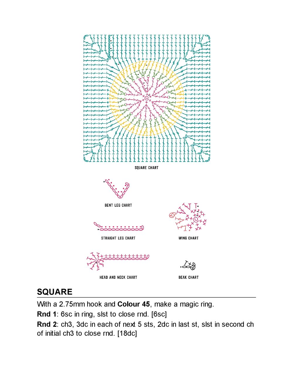 Коллекция "бабушкиных квадратов" в книге «3D Animal Granny Squares»