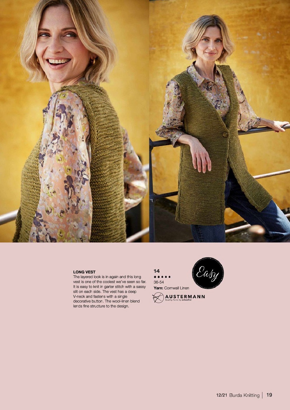 Модели спицами в журнале "Burda Knitting" №12 2021