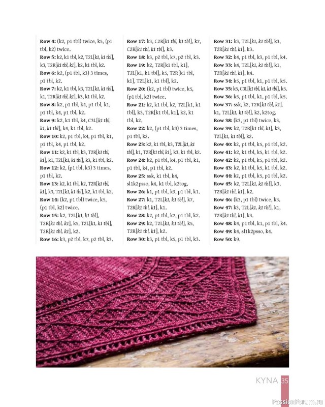 Коллекция узоров для шалей в книге «Celtic Cable Shawls»