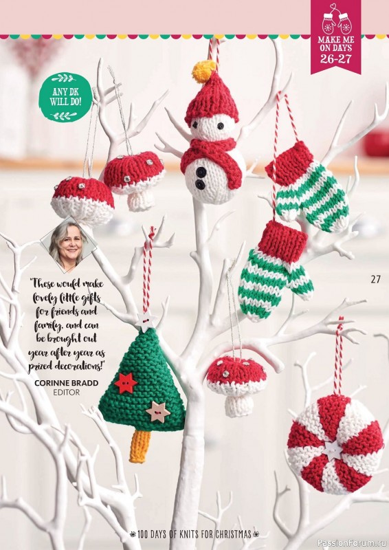 Коллекция проектов в журнале «S100 Days of Knits for Christmas №17 2022»
